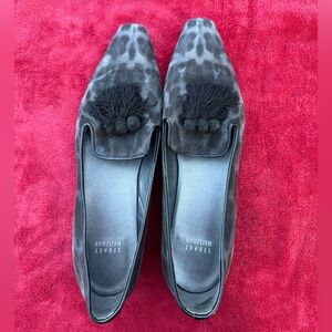 Stuart Weitzman Black Tassel Loafers
